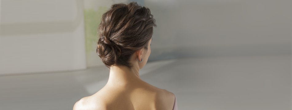 twisted chignon hairstyle for long hair